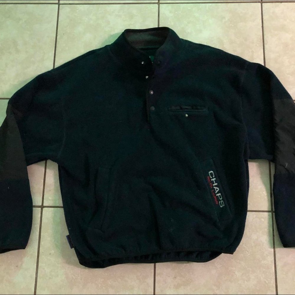 CHAPS RALPH LAUREN PULLOVER FLEECE JACKET (RARE)